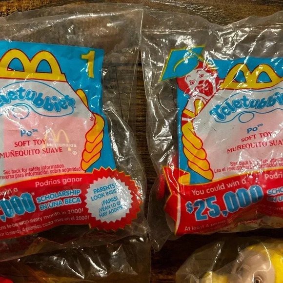 Vintage 2000 McDonald’s Teletubbies toys (all 4 NIB) Happy Meal Toy Po & Laa Laa - Picture 3 of 5